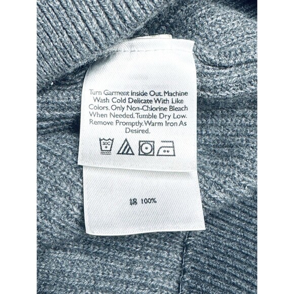 Eddie Bauer Ribbed Crew Neck Men's size Medium Gray Pullover Sweater Hong Kong - Picture 5 of 6